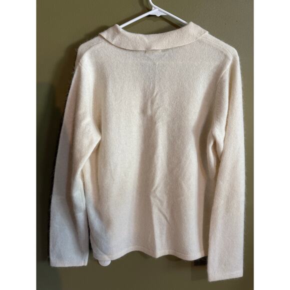 Liz Claiborne collection angora wool cream sweater L - Picture 2 of 7